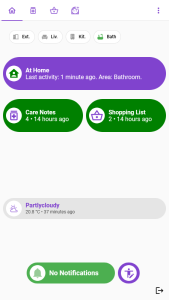Myah phone at-a-glance view